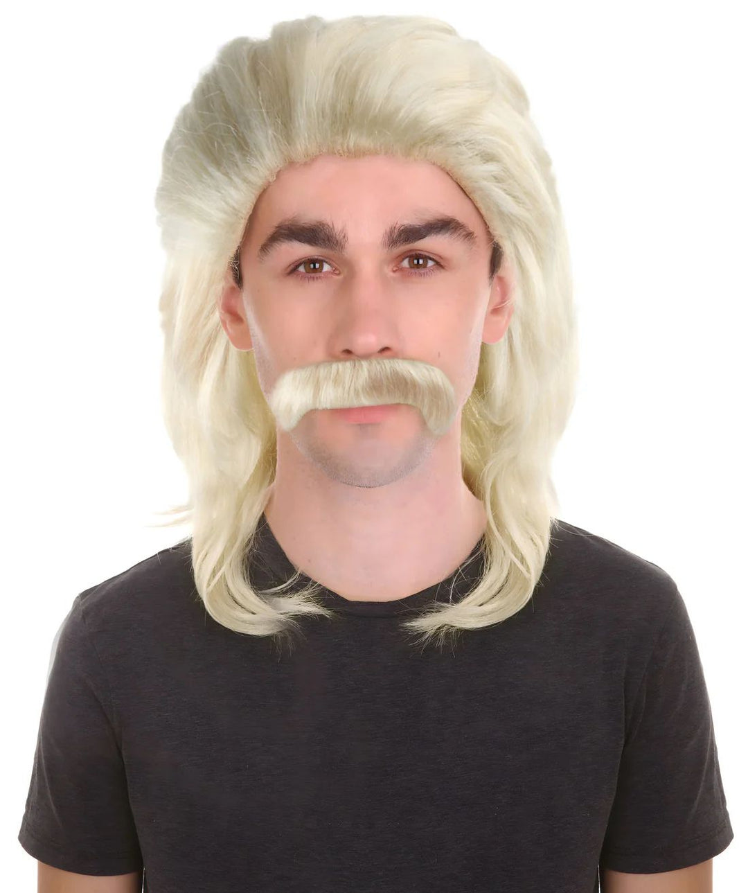 70s Retro Blonde Wig with Tash
