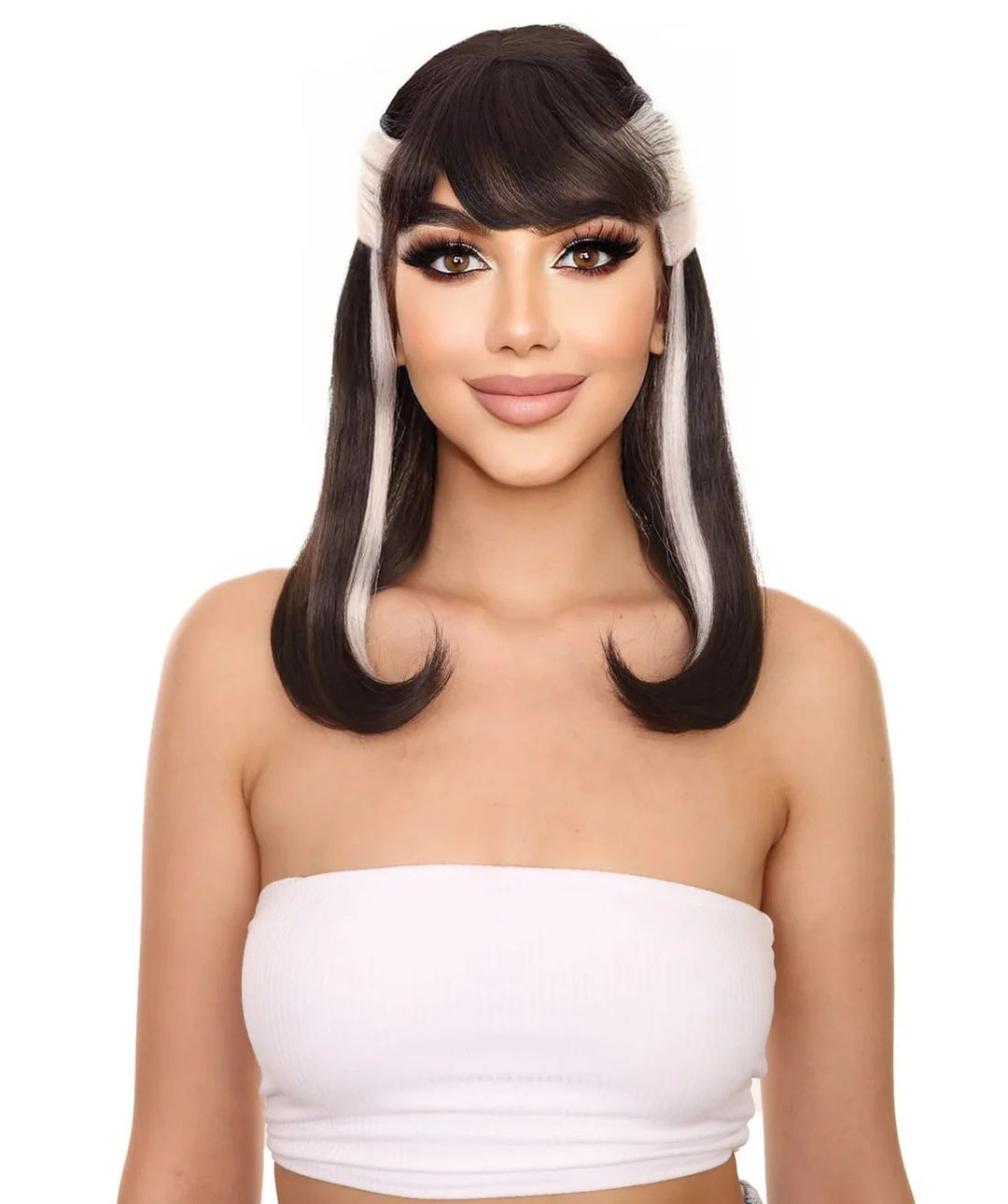 Black and White Straight Strip Witch