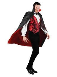 Vampire Reversible Cape, Black and Red 120cm