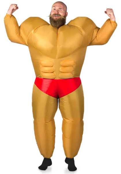 Inflatable Muscle Man Costume