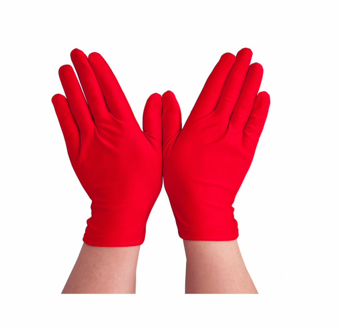 Ladies Short Gloves - Red - Costume Accessories