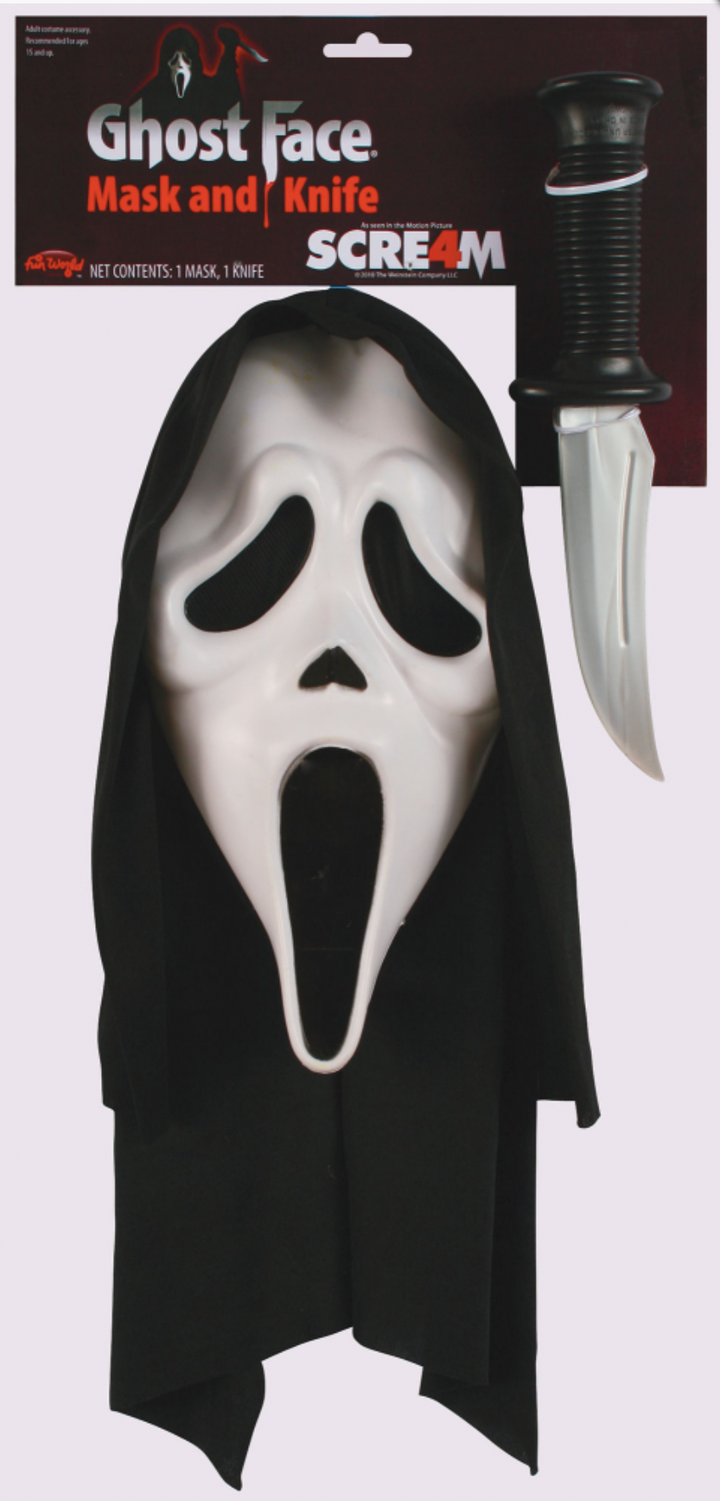 Scream Ghost Face Mask and Knife Set