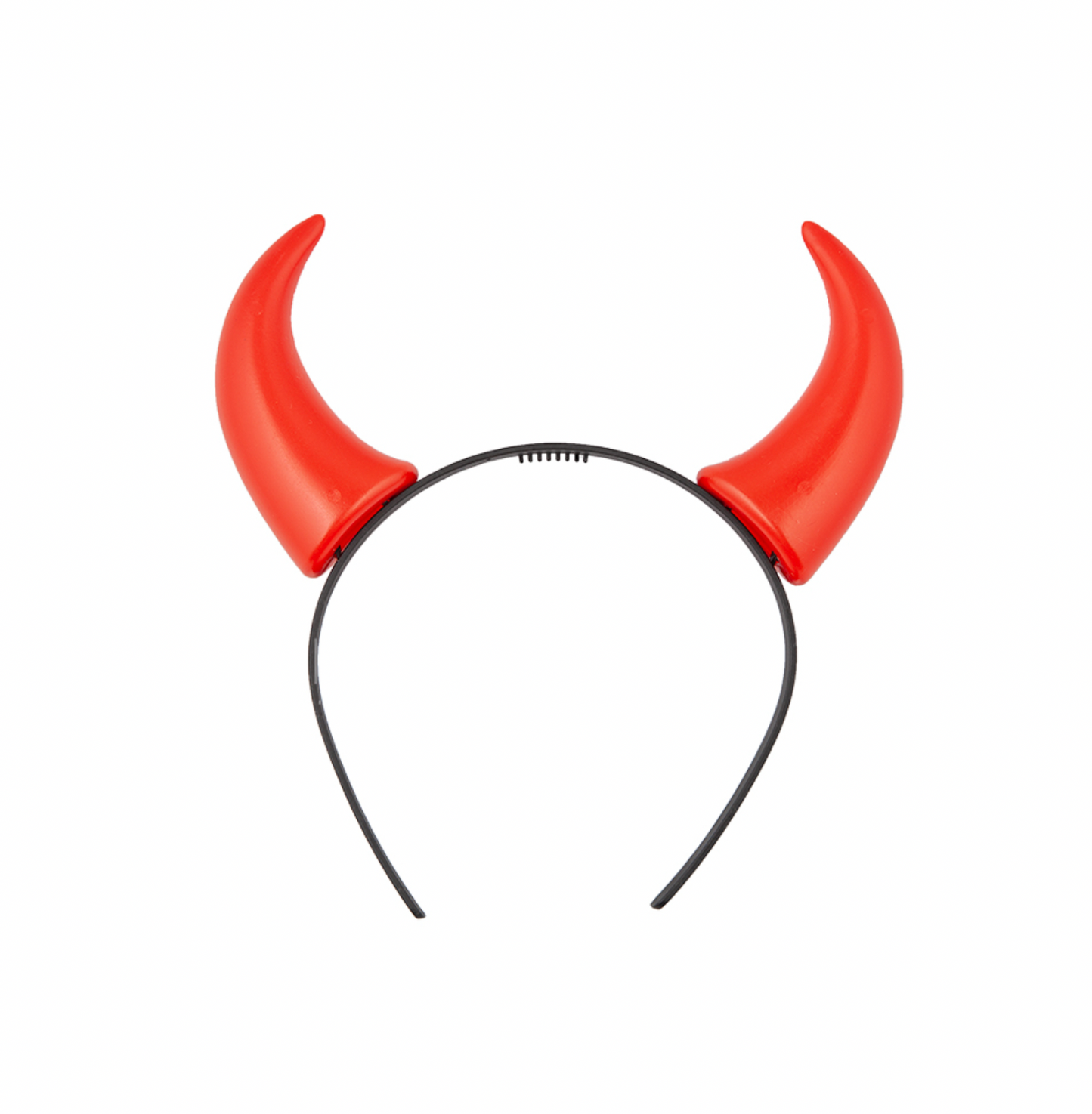 Devil Horns Red Plastic on Headband