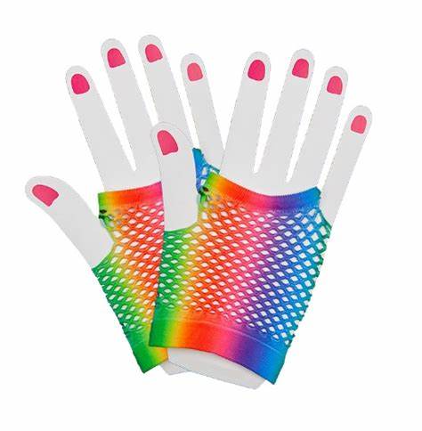Rainbow Net Gloves