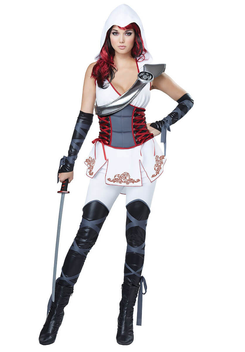 Sexy Ninja Wht Cos (L)