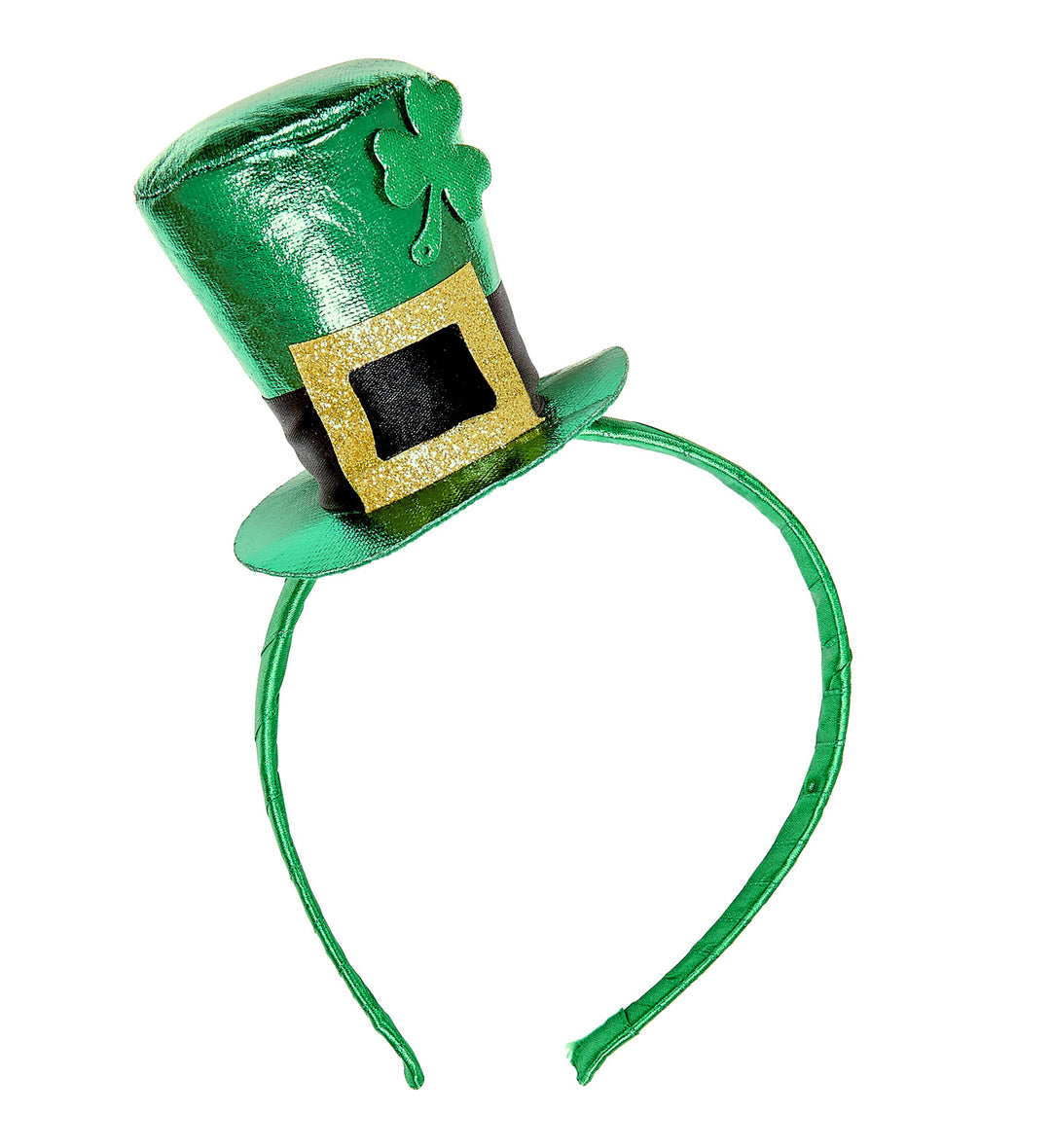 St Patrick's Day Metallic Mini Top Hat On Headband