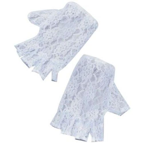 FINGERLESS LACE GLOVES WHITE