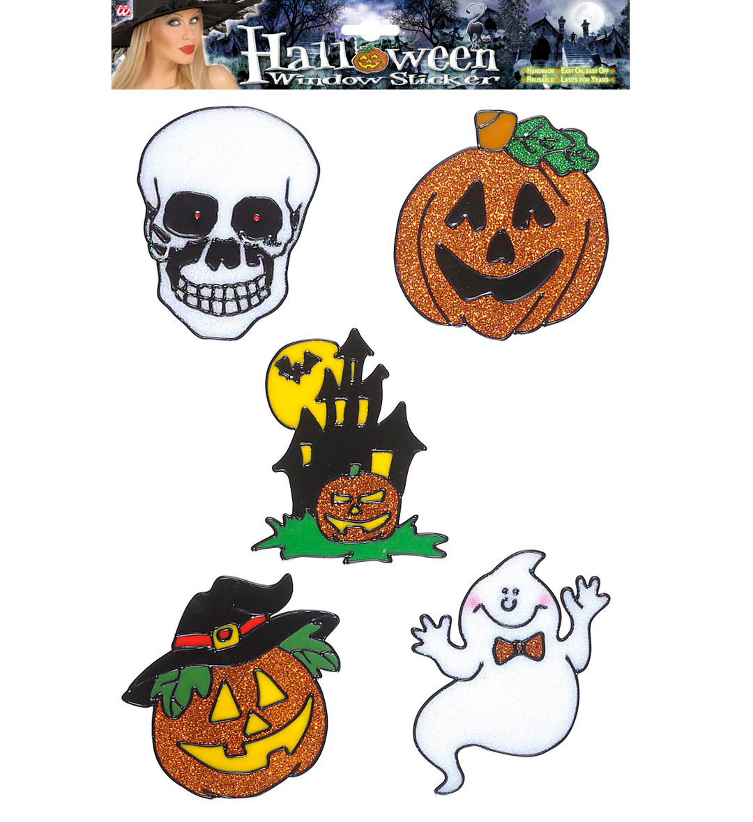 Halloween Window Stickers set of 5
