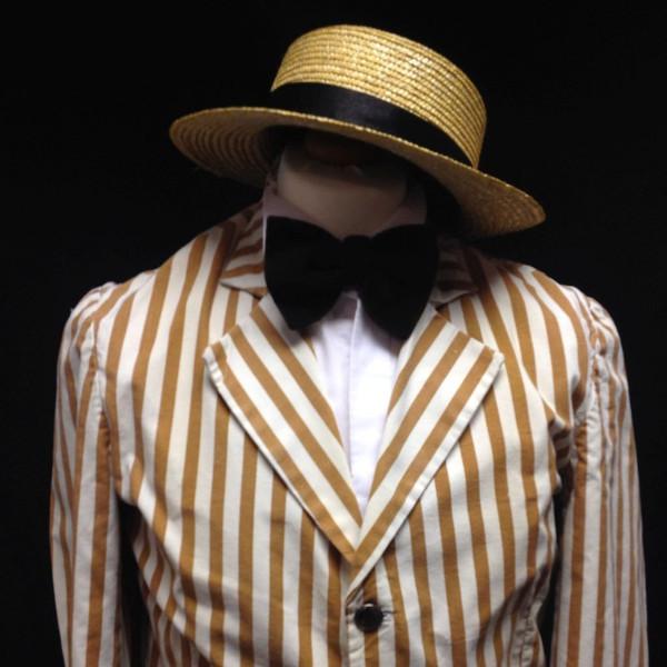 1920s Boater (Brown and Cream) (HIRE ONLY)