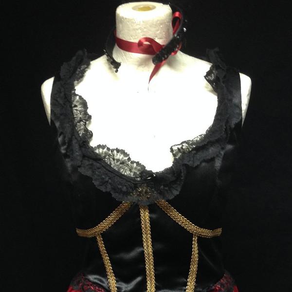 Can Can Girl (Black & Red) (£60.00 HIRE ONLY)