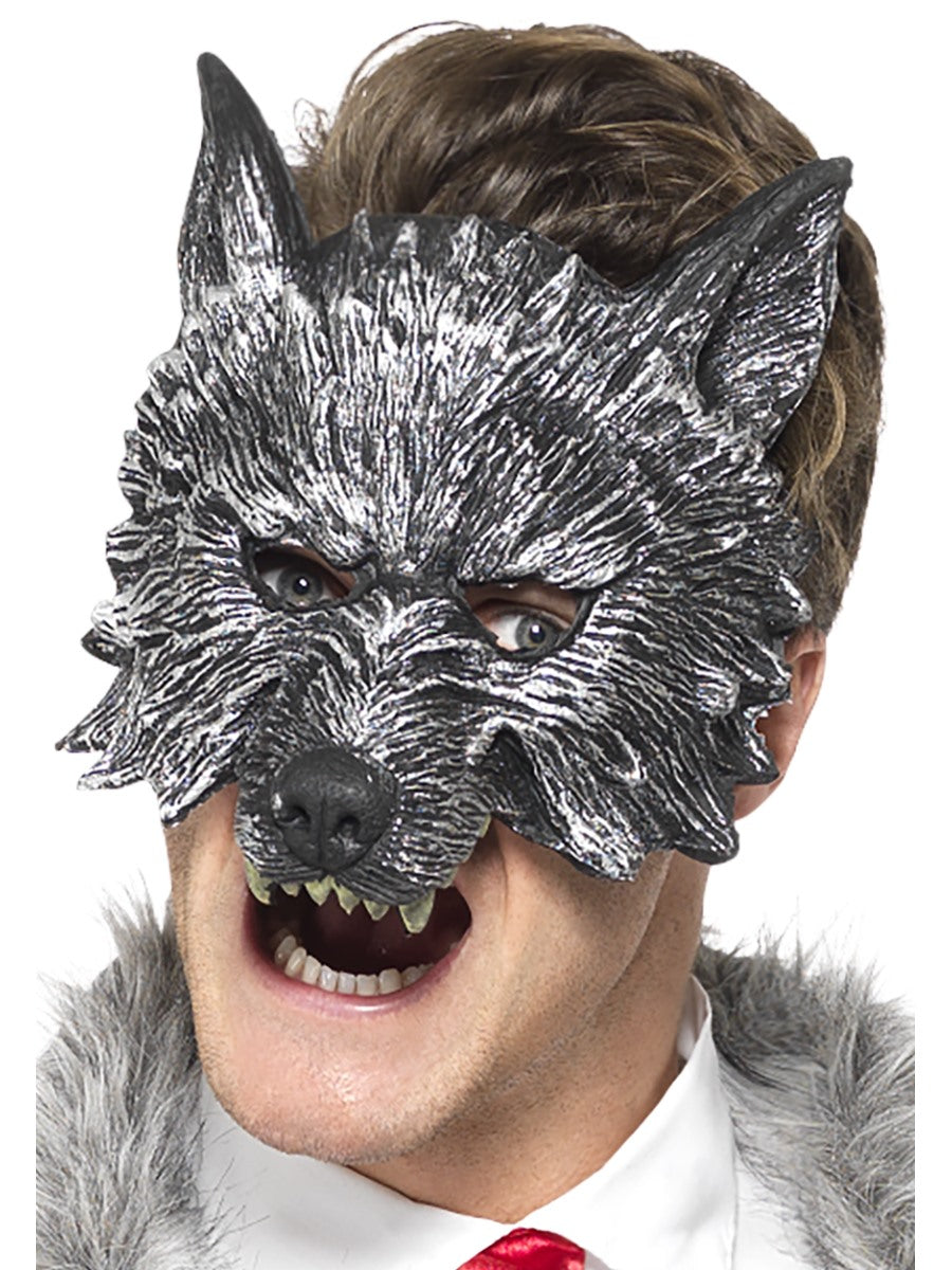 Deluxe Big Bad Wolf Mask, Grey