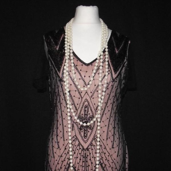 1920s Glam Lady in Pink & Black (HIRE ONLY)