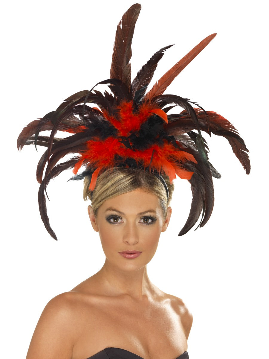Burlesque Headband, Black & Red