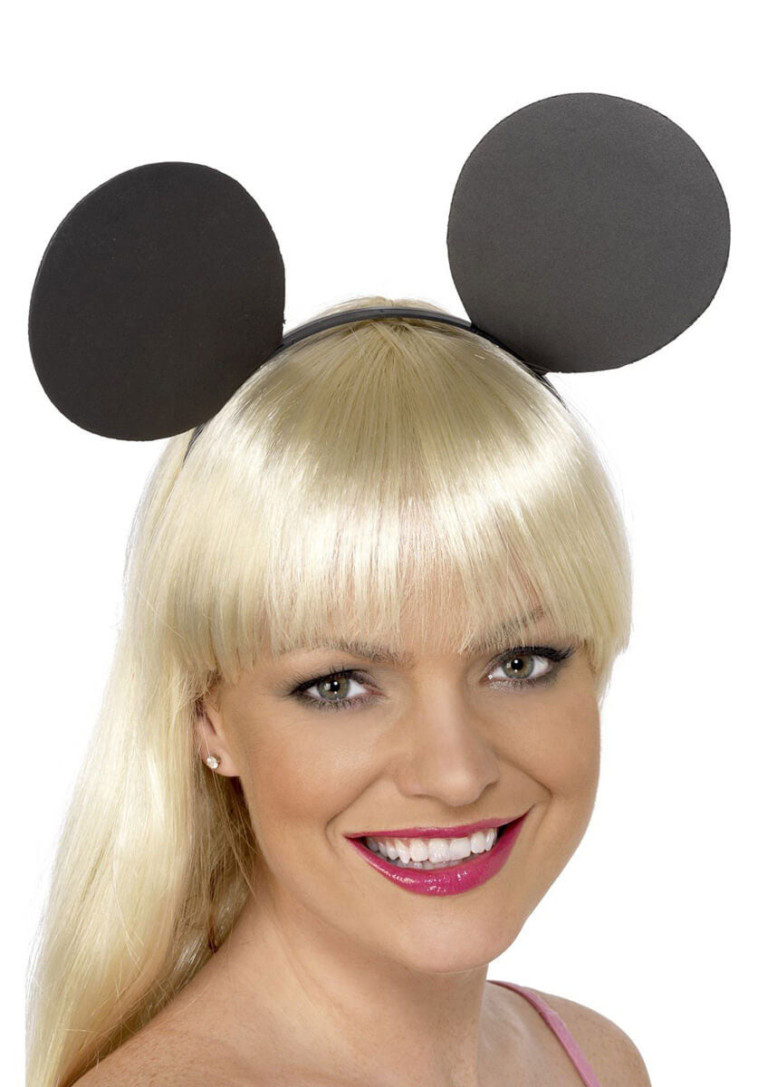 Mouse Ears on Headband, Black