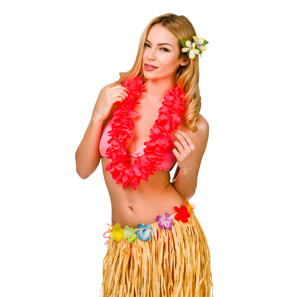 Petal Lei / 9.5cm Flower / RED (min12)