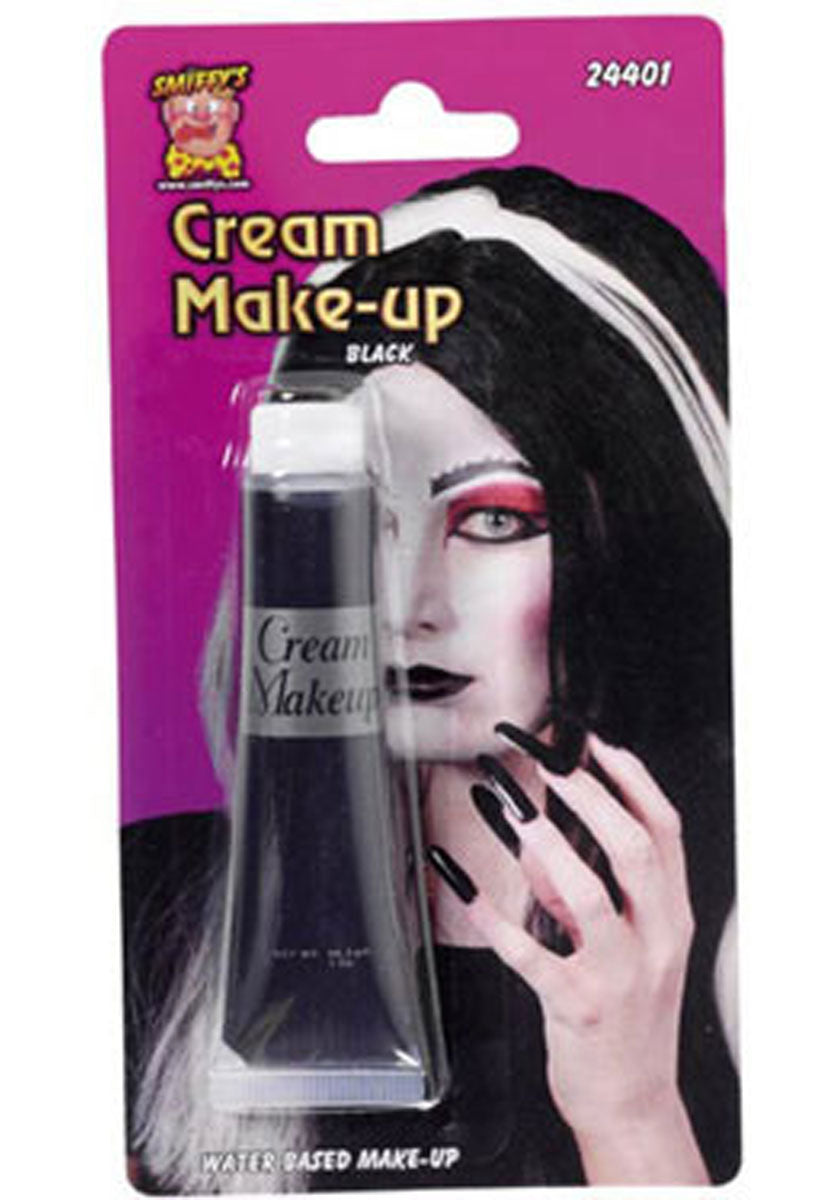 Smiffys Make-Up FX, Aqua Cream Make-Up, Black