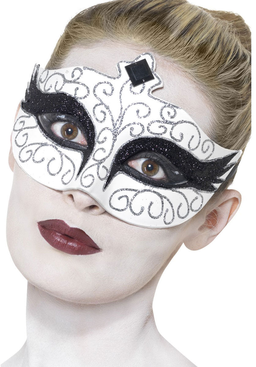 Gothic Swan Eyemask, White