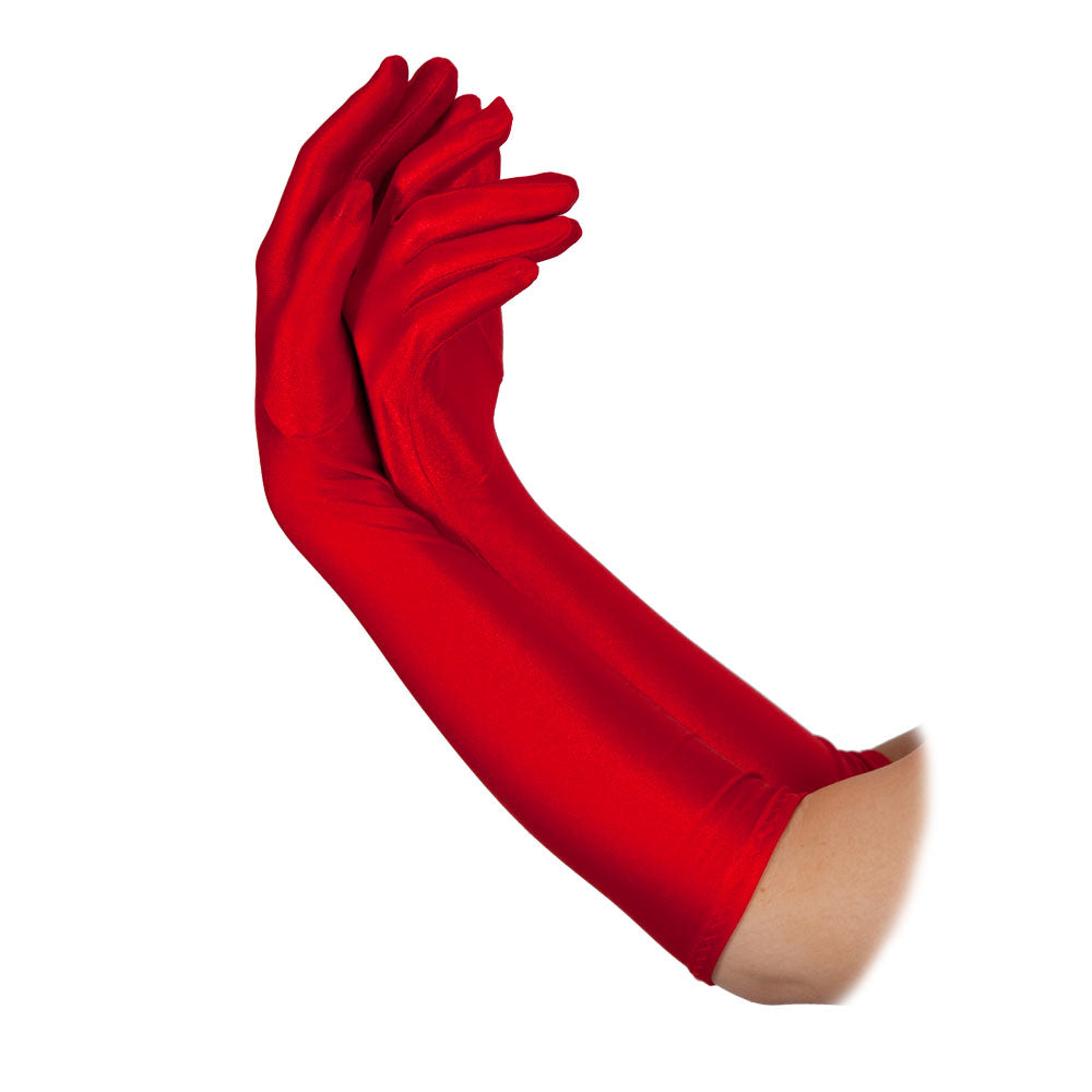 Ladies Long Gloves (43cm) RED