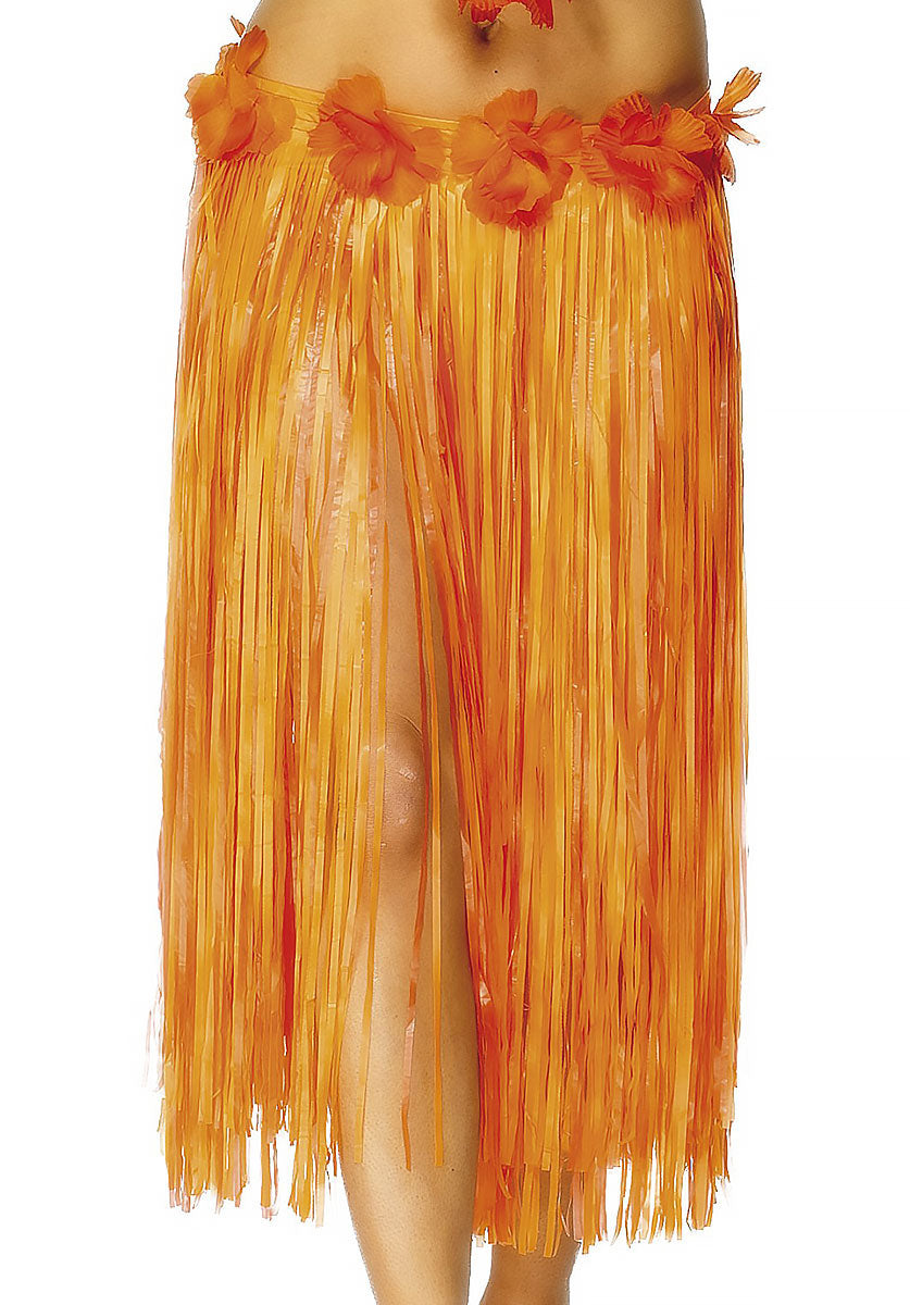 Hawaiian Hula Skirt, Orange