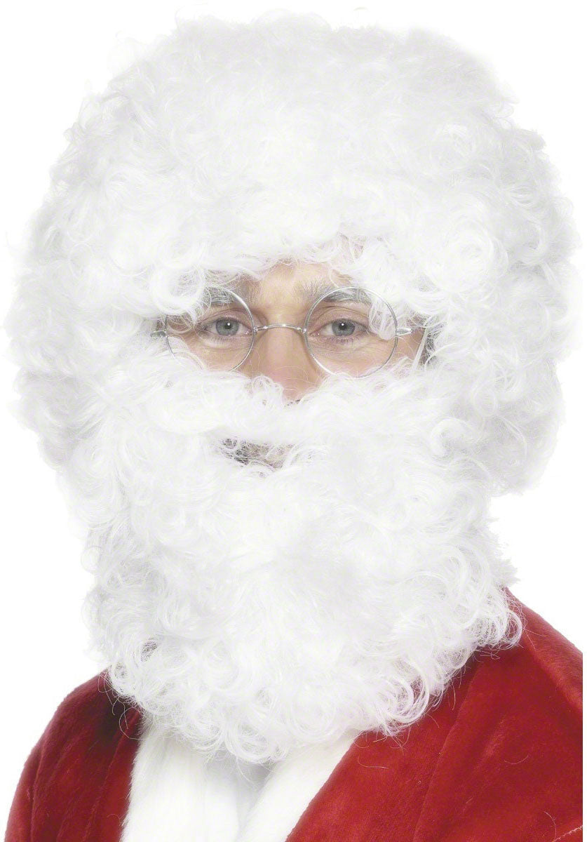 Santa Wig & Beard, White
