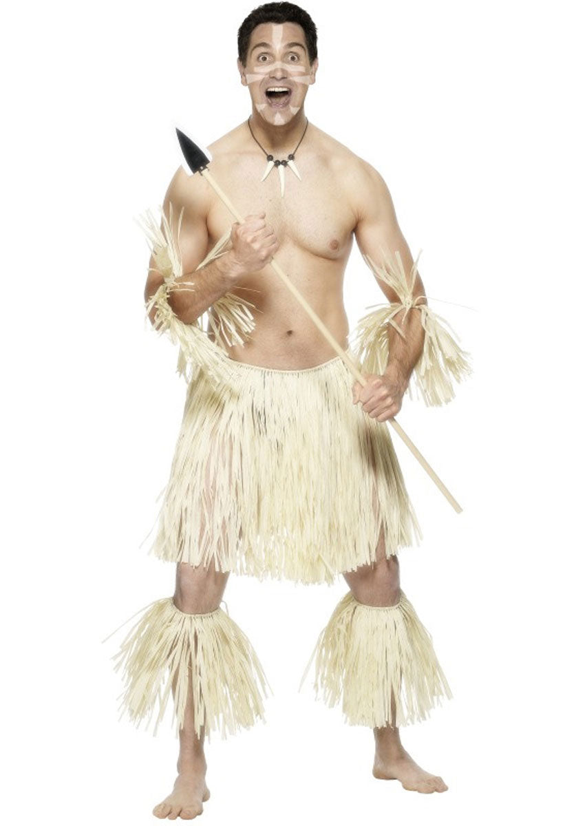 Zulu Warrior Costume, Cream