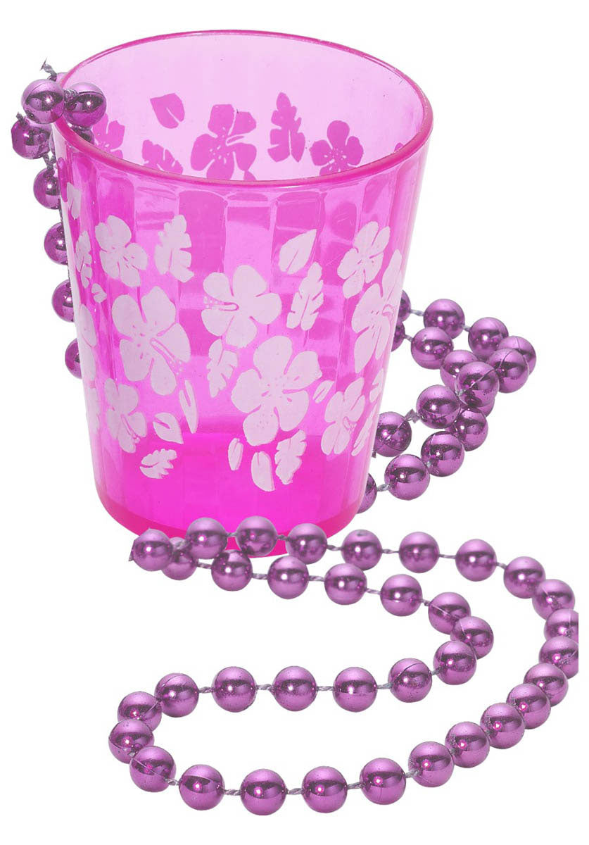 Shot Glass on Beads, Pink