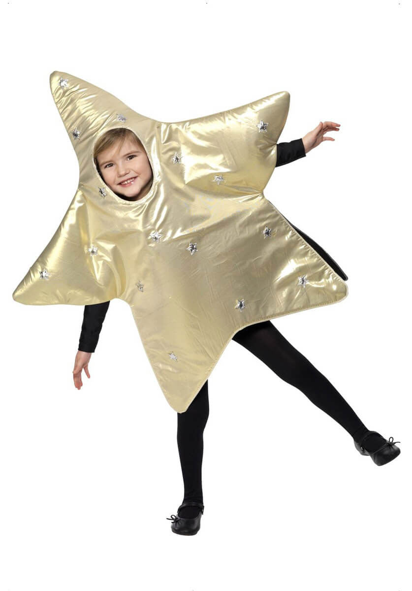 Christmas Star Costume, Gold - S