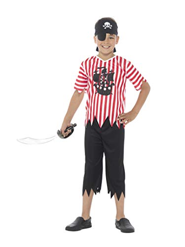 Jolly Pirate Boy Costume, Red & White