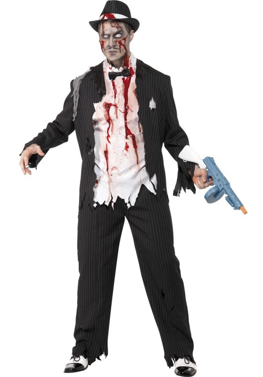 Zombie Gangster Costume, Black