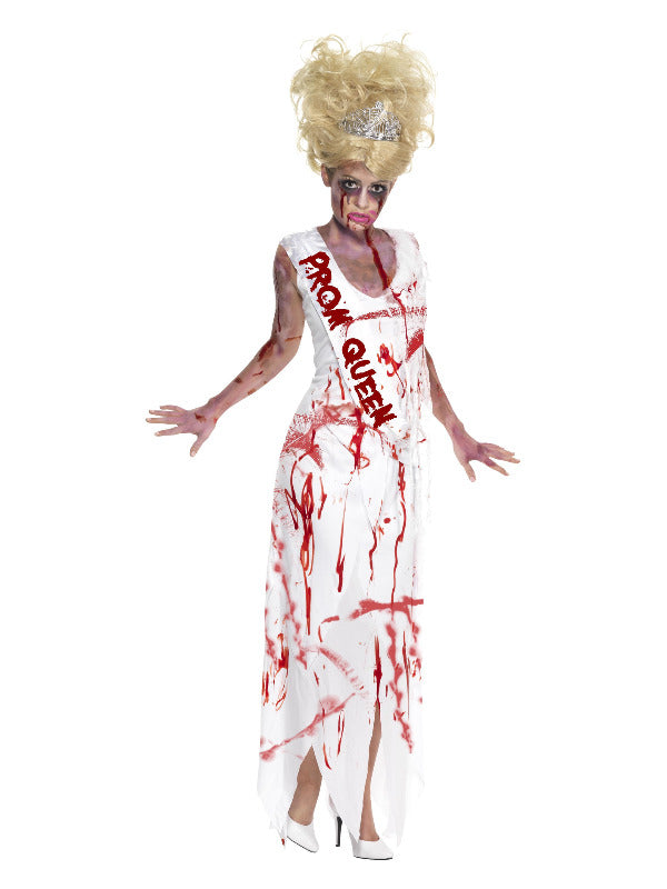 High School Horror Zombie Prom Queen Costume