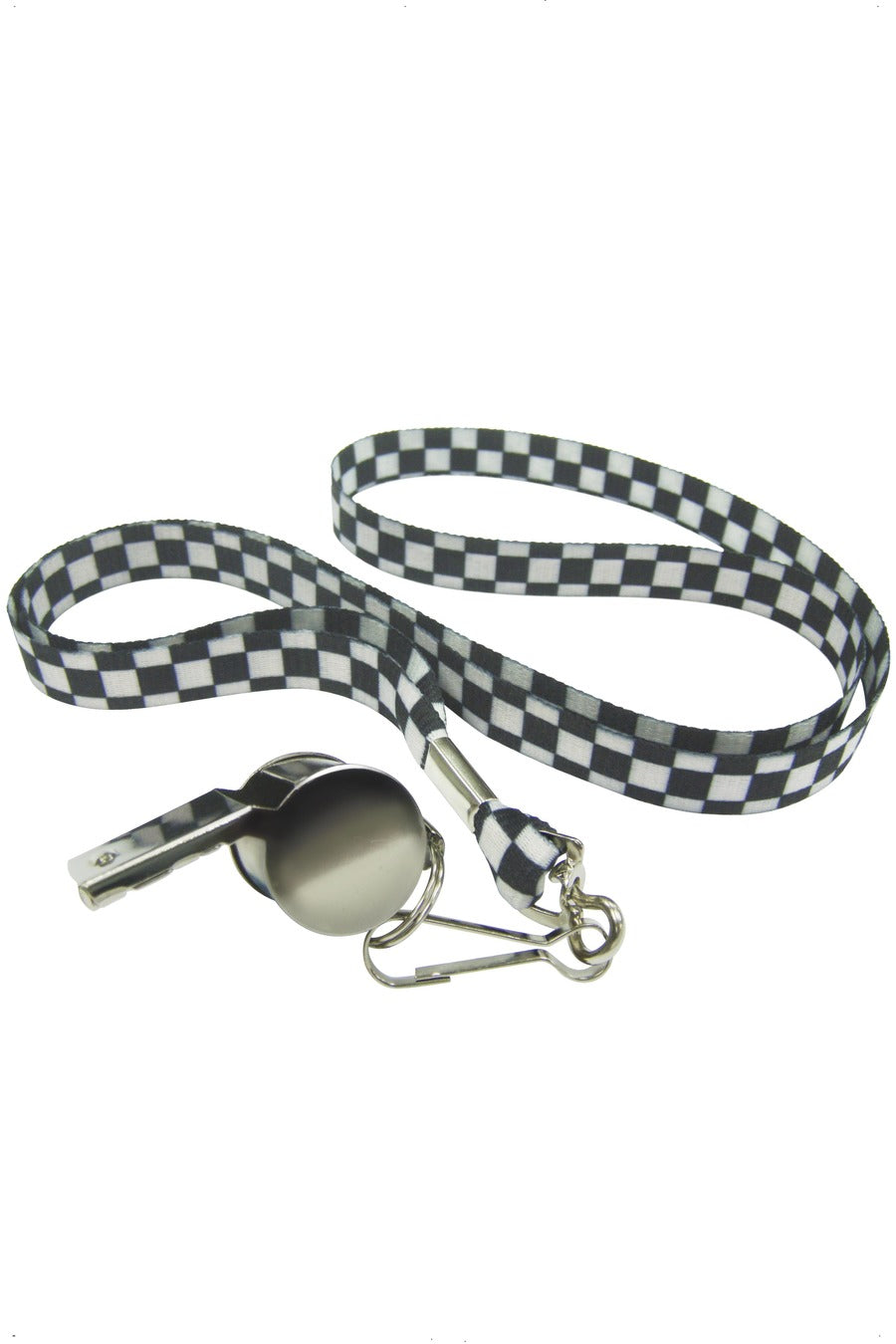 Silver Metal Whistle, Black & White