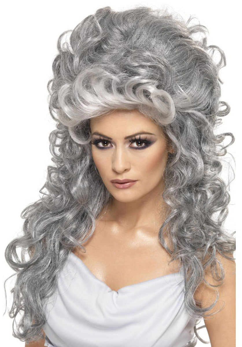 Medeia Witch Beehive Wig, Grey