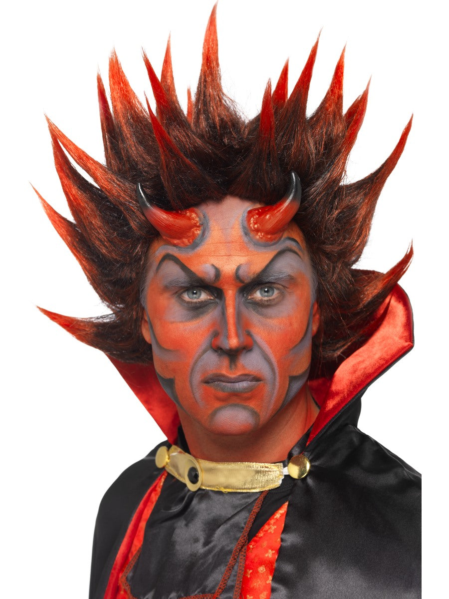 Devil Punky Wig, Red & Black