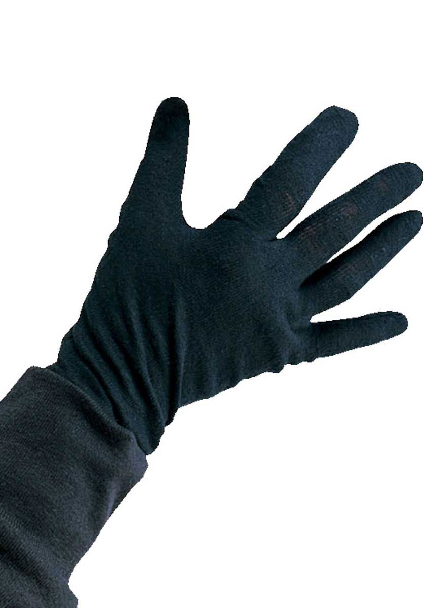 Children's Black Cotton Gloves