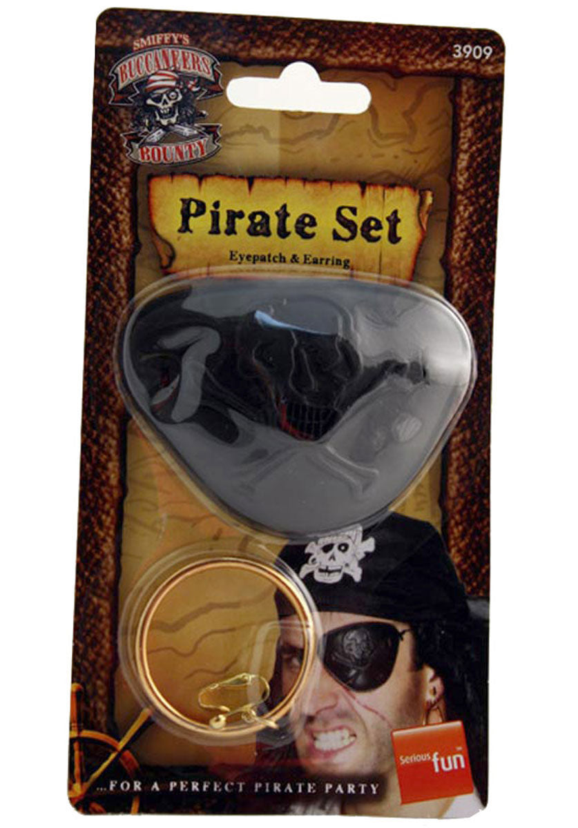 Pirate Eyepatch and Earring, Black