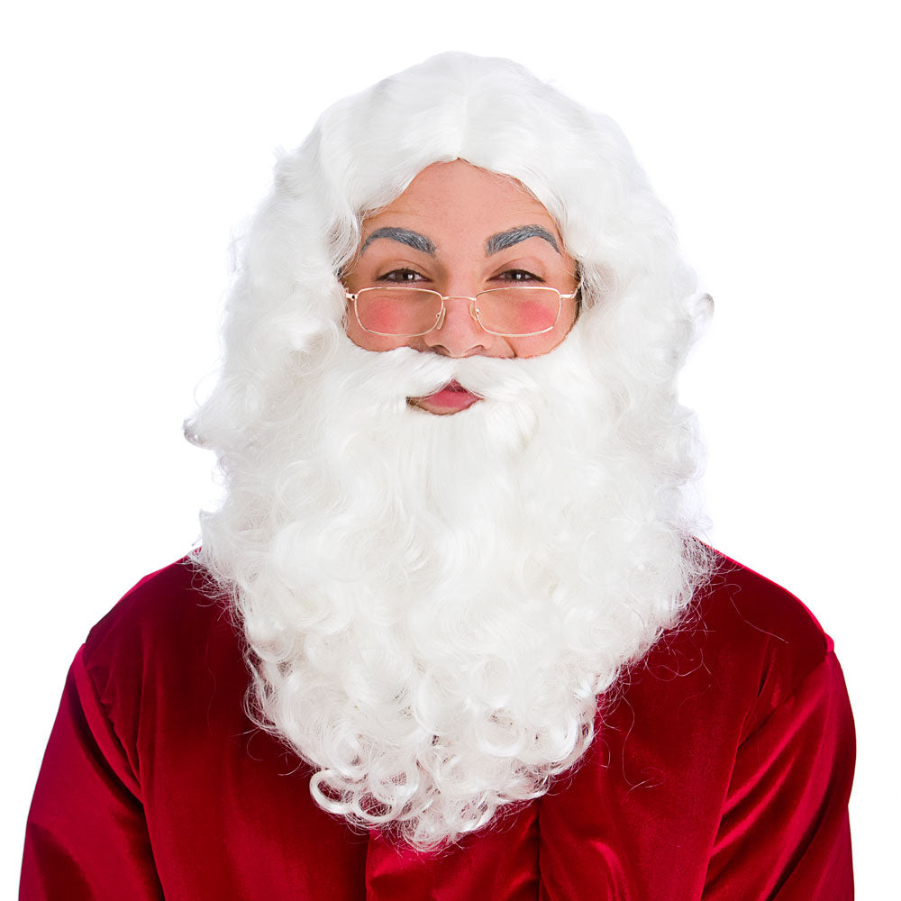 Deluxe Santa Set (Wig, beard & glasses)