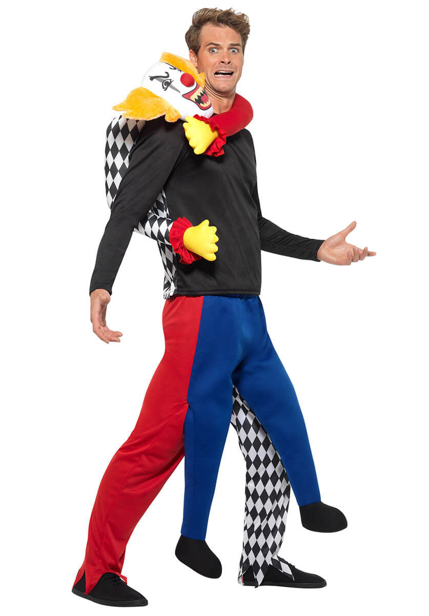 Piggyback Kidnap Clown Costume, Multi-Coloured