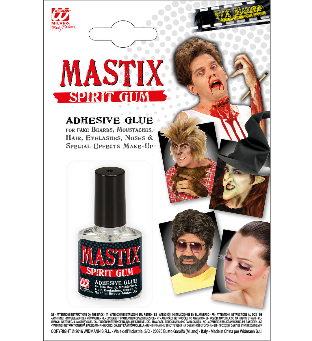 MASTIX /SPIRIT GUM - 12ml IN GLASS BOTTLE W/APPLICATOR BRUSH