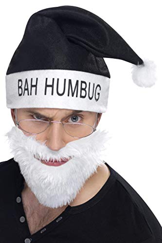 BAH HUMBUG HAT AND BEARD SET