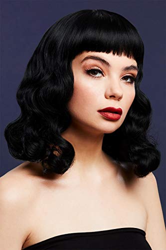 Fever Bettie Wig with Short Fringe, Black