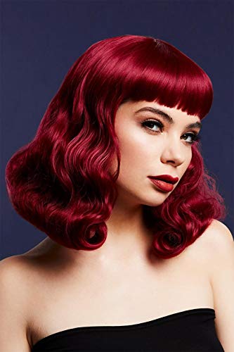 Fever Bettie Wig with Short Fringe, Plum