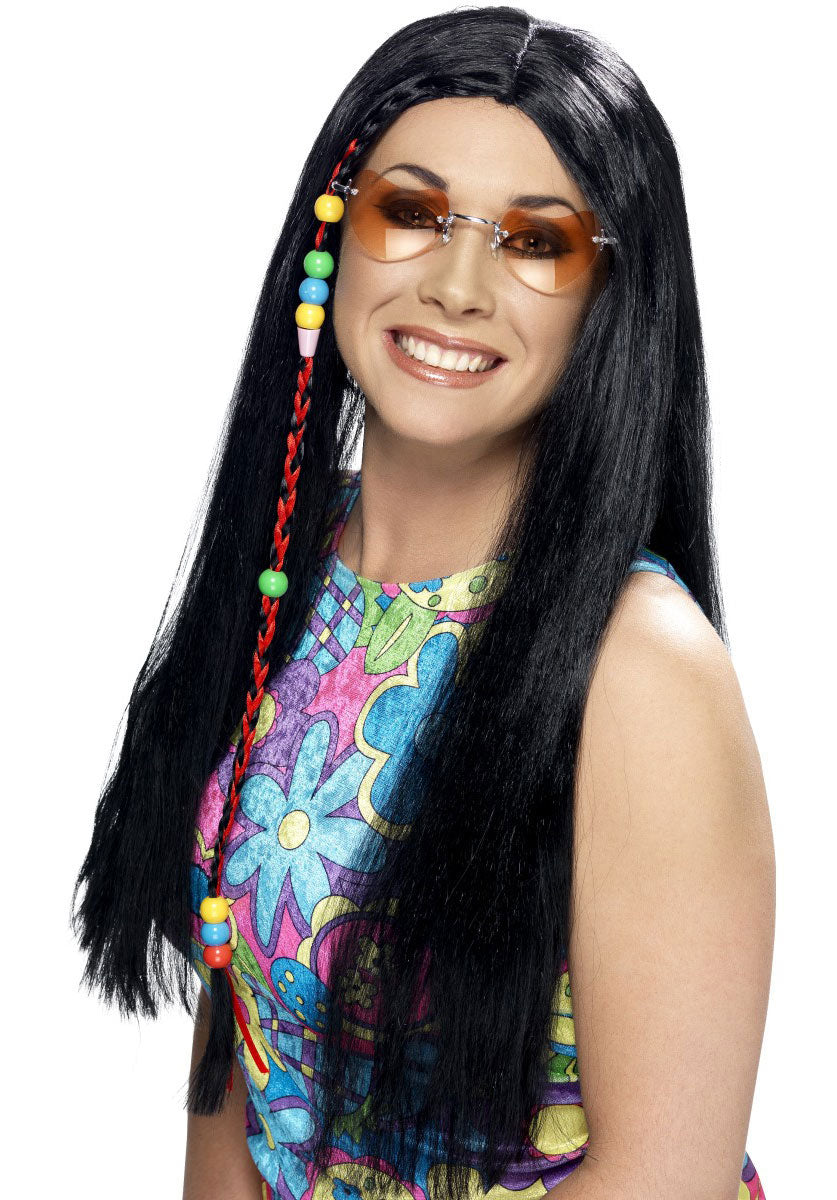 Hippy Party Wig, Black