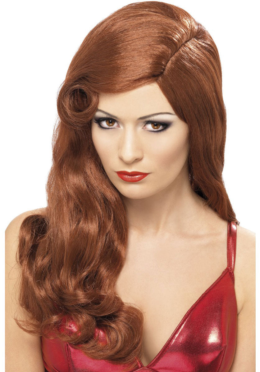 Silver Screen Sensation Wig, Auburn