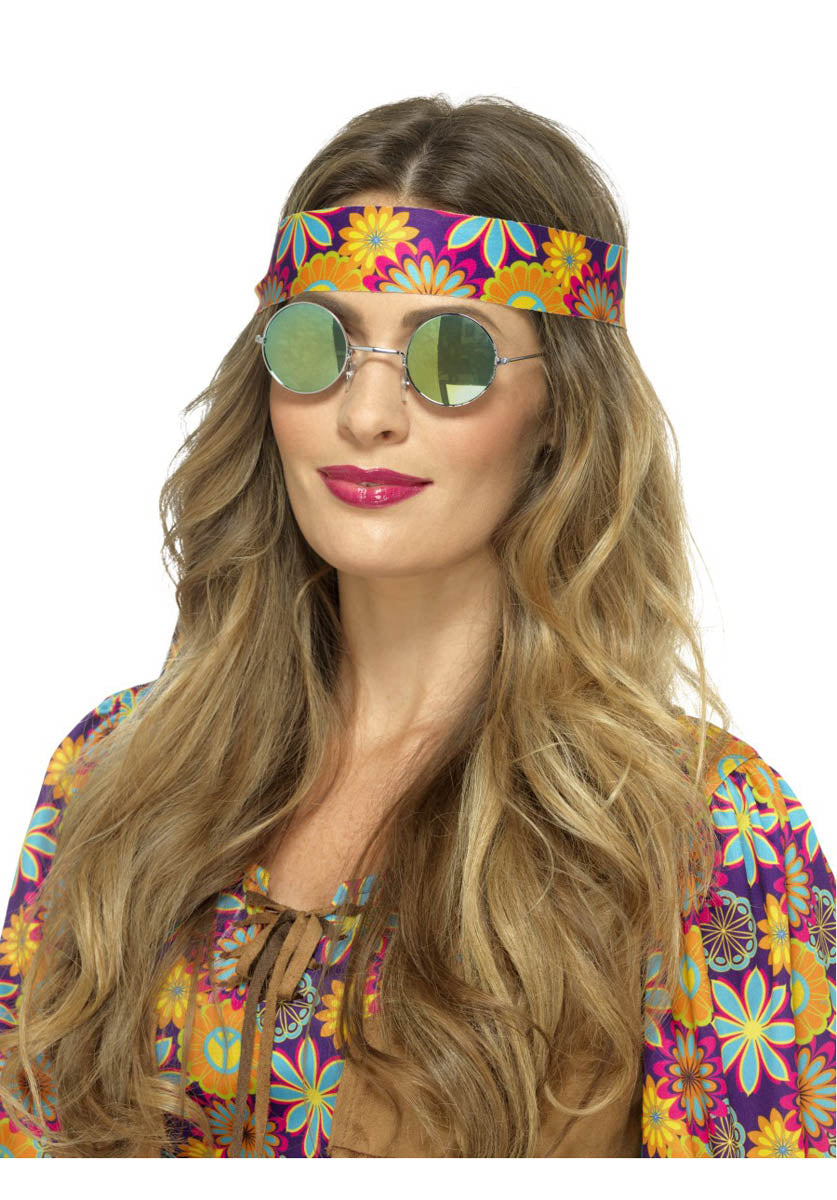 Hippie Specs, Mirrored, Green & Blue
