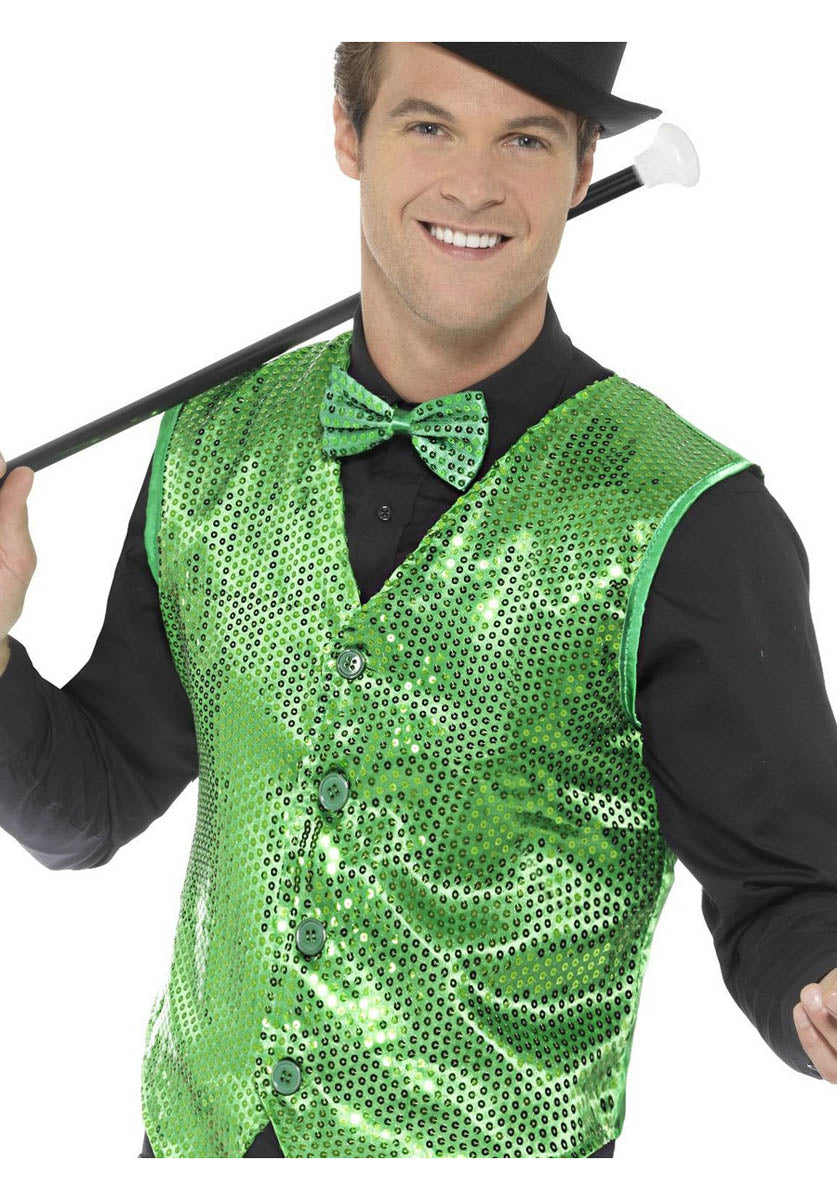 Sequin Waistcoat, Green