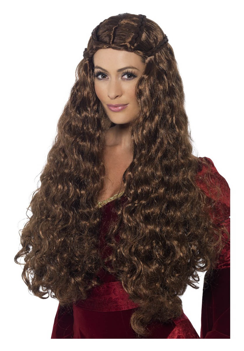 Medieval Princess Wig, Brown