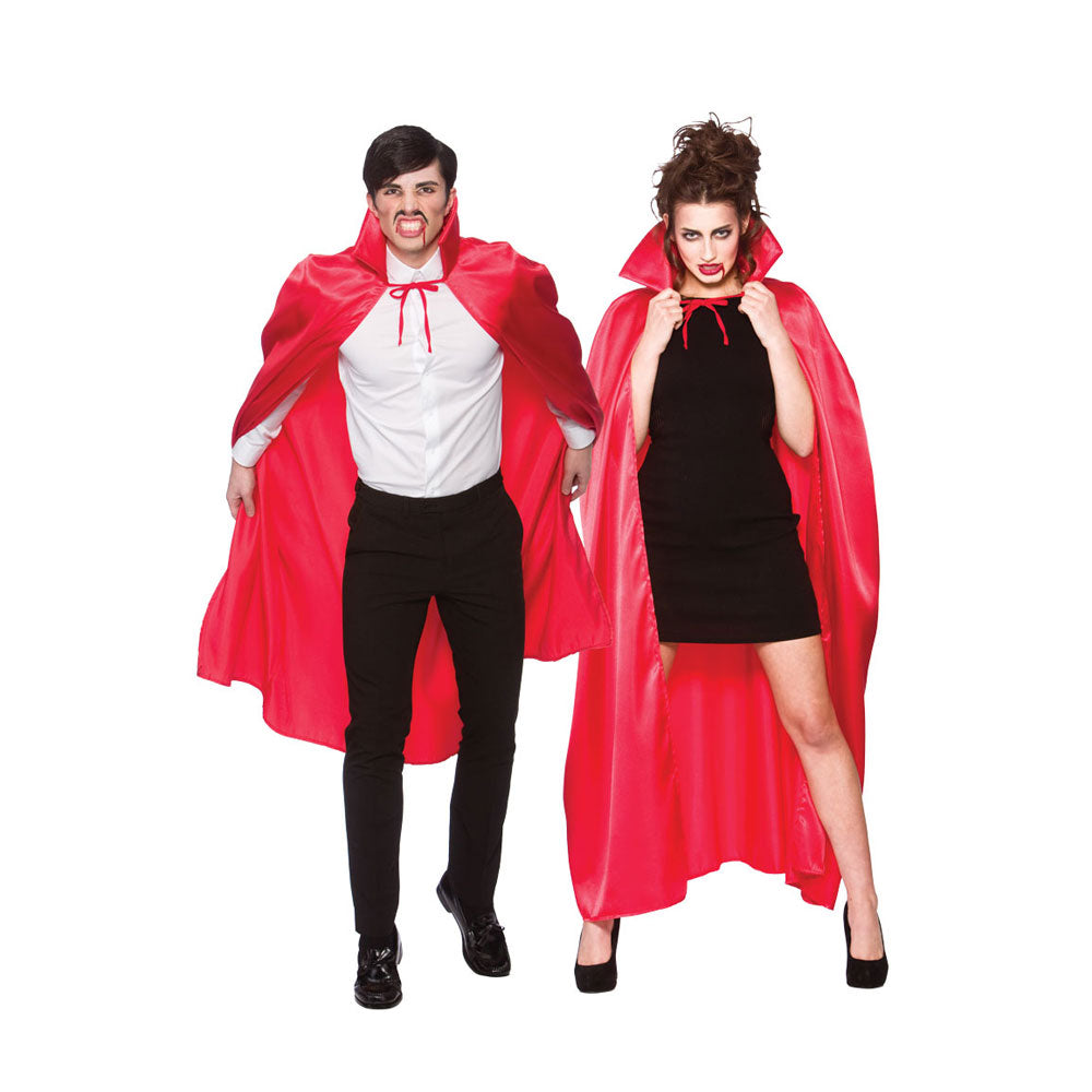 Deluxe Satin Cape w/Collar RED (Adult)