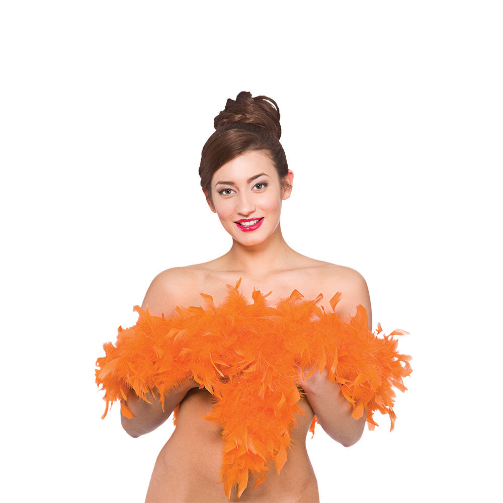 Feather Boa - Orange - 60gm/1.7m