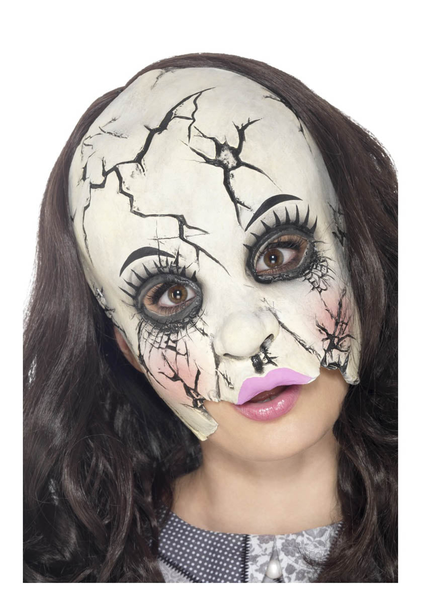 Damaged Doll Mask, Multi-Coloured