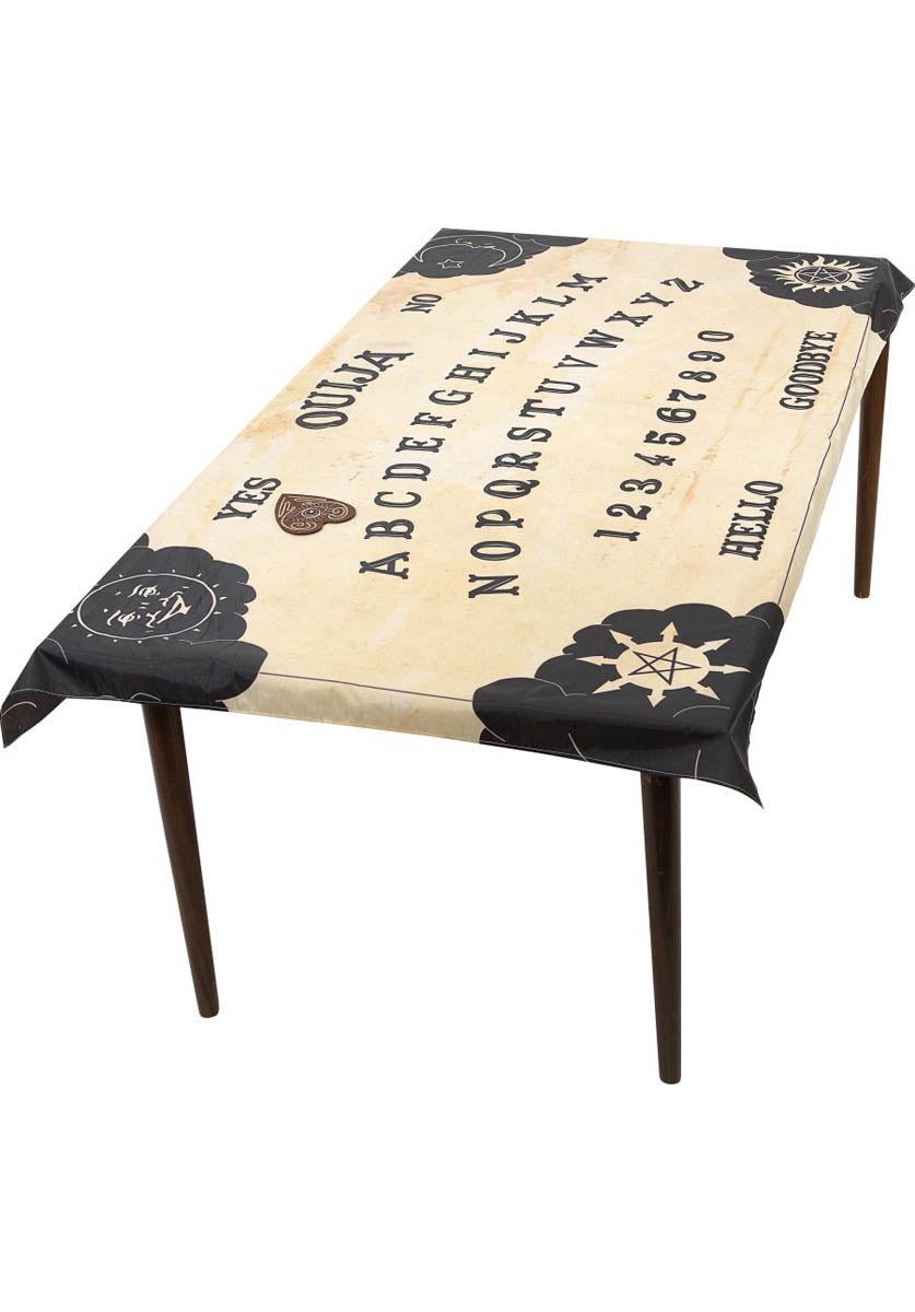 Ouija Board Table Cloth & Planchette Coaster, Natu